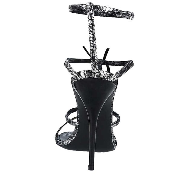 Cassandra 110 Metallic Leather YSL Logo Sandals - Picture 9 of 12